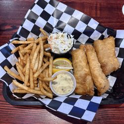Fletcher's Sports Grill - Fish and chips, obviously...