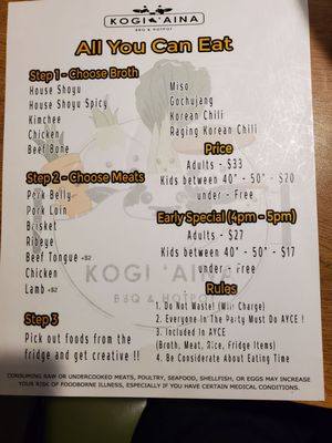 Menu photo 1 Kogi Aina Kaneohe, HI