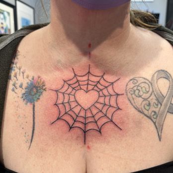 Family Dinner Studio - Spiderweb will heart inside (Flash tattoo from Alex's 1 year anniversary) at Family Dinner Studio - Tattoo Near Me - Huntington Beach, California Family Dinner Studio - Spiderweb will heart inside (Flash tattoo from Alex's 1 year anniversary) at Family Dinner Studio - Tattoo Near Me - Huntington Beach, California