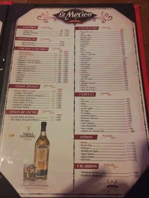 Menu photo 4 La México Aguascalientes, AGU