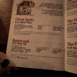 Berry & Rye - Menu 14/6/26
