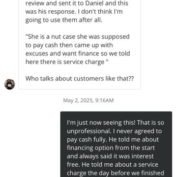 Best Exteriors - Daniel, allegedly, called me a "nut case" to another potential customer... - Windows Installation Near Me - Oakland, California