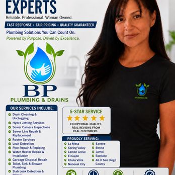 BP Plumbing & Drains - 5-star Spring Valley plumber offering drain cleaning, hydro jetting, sewer repair, leak detection & water heater repair. - Plumbing Near Me - Spring Valley , California BP Plumbing & Drains - 5-star Spring Valley plumber offering drain cleaning, hydro jetting, sewer repair, leak detection & water heater repair. - Plumbing Near Me - Spring Valley , California