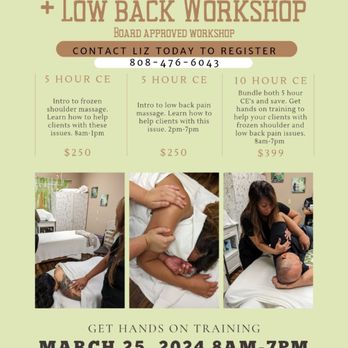 The Save Effect Spa - We offer continuing education workshops for licensed massage therapists. - Massage Therapy Near Me - Waipahu, Hawaii
