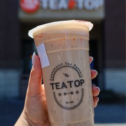 Tea Top - Taro Milk Tea with Sago @tiffhuangry