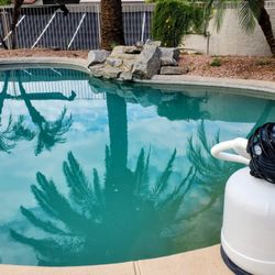 Twelve Pool Service - Only 9 1/2 hours after Denton from 12 Pool Services cleans my Panel Filter,I have a blue pool!Fast/reliable/honest/worthy/Courteous 10 stars