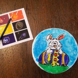 The Flower Cafe - Tried their new Paint-Your-Own Cookies for Easter, so fun!