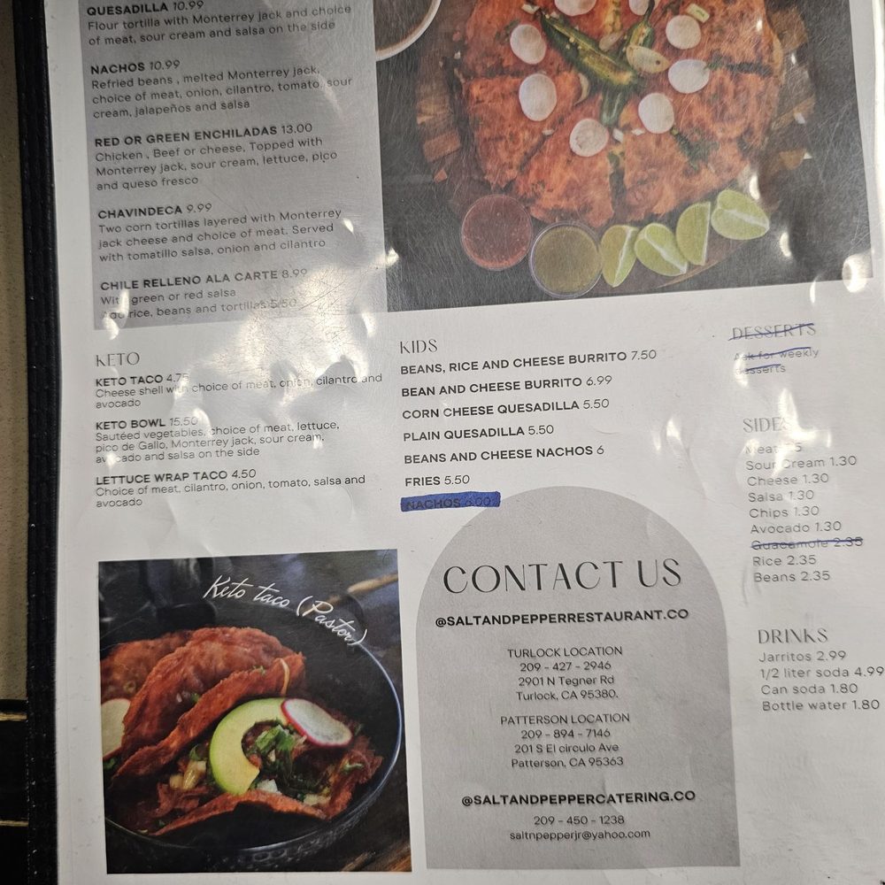 Salt And Pepper Taqueria - Menu - Mexican Near Me - Turlock, California Salt And Pepper Taqueria - Menu - Mexican Near Me - Turlock, California