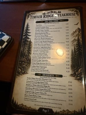 Menu photo 6 Timber Ridge Steakhouse San Bernardino, CA Menu photo 6 Timber Ridge Steakhouse San Bernardino, CA