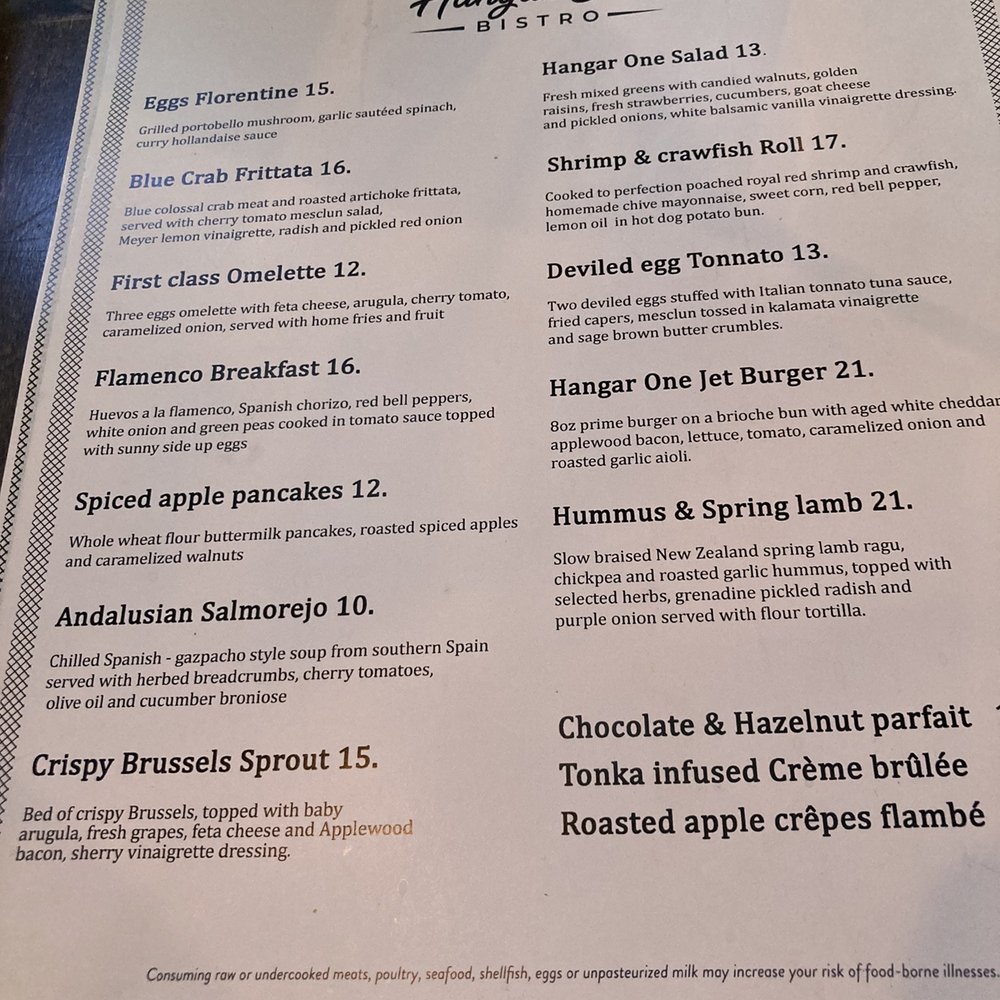 Hangar One Bistro Eatery & Bar - Brunch food menu - New American Near Me - St. Augustine, Florida Hangar One Bistro Eatery & Bar - Brunch food menu - New American Near Me - St. Augustine, Florida