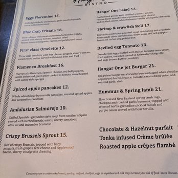 Hangar One Bistro Eatery & Bar - Brunch food menu - New American Near Me - St. Augustine, Florida