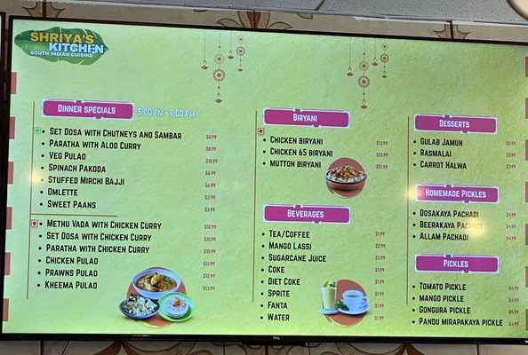 Menu photo 1 Shriyas kitchen Clair-Mel City, FL