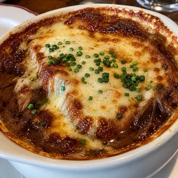 Belle & Grey - French Onion Soup with Short Rib--deep, rich broth, bubbling Gruyère, tender beef, and the ultimate cheese pull. - Seafood Near Me - Wayzata, Minnesota Belle & Grey - French Onion Soup with Short Rib--deep, rich broth, bubbling Gruyère, tender beef, and the ultimate cheese pull. - Seafood Near Me - Wayzata, Minnesota