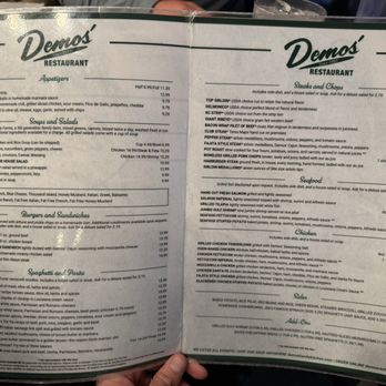Demos' Restaurant - Murfreesboro - Menu 1 - Gluten-Free Near Me - Murfreesboro, Tennessee