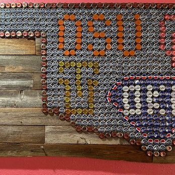 Fiesta Cozumel  - a picture of a mexican flag made out of soda cans - Bars Near Me - Stroud, Oklahoma