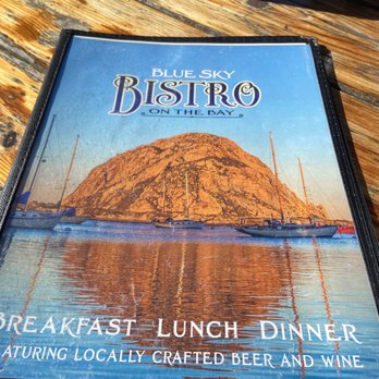Blue Sky Bistro - Menu cover - Seafood Near Me - Morro Bay, California