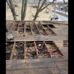 Damaged roof Damaged roof