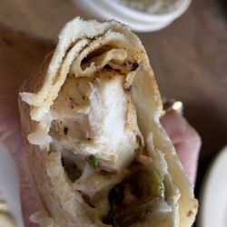 Sheesh Grill - Inside look at my chicken wrap.