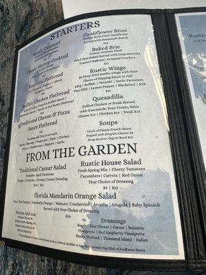 Menu photo 2 Rustic Melbourne, FL