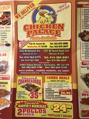 Menu photo 5 Chicken Palace Waukesha, WI