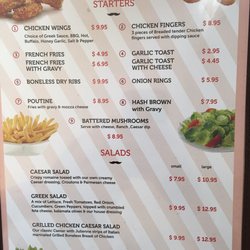 Ogema Cafe & Restaurant - Part of menu... there are 5 pages