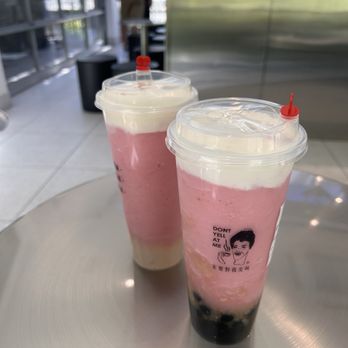 Dont Yell At Me - Pink Lychee Smoothie Topped w/ Cheese Foam - Bubble Tea Near Me - Bellevue, Washington Dont Yell At Me - Pink Lychee Smoothie Topped w/ Cheese Foam - Bubble Tea Near Me - Bellevue, Washington