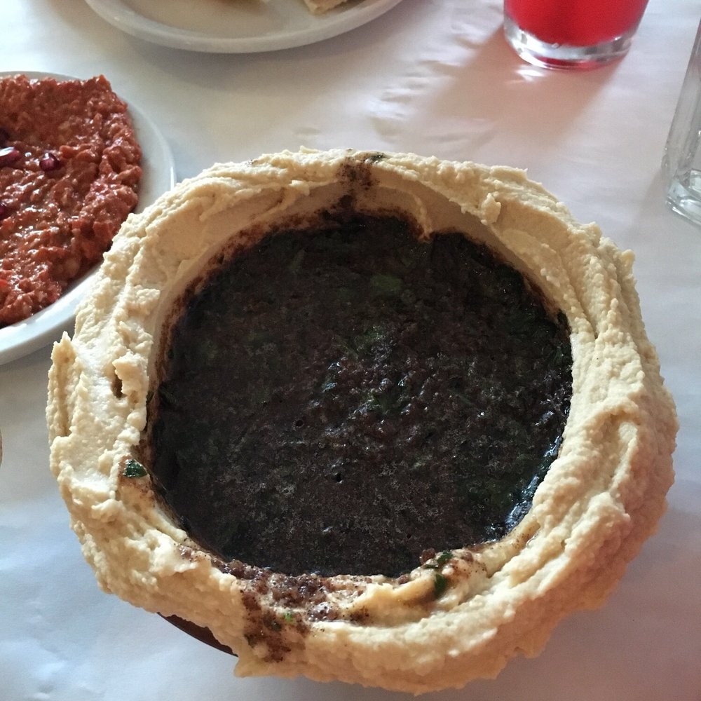 Cafe Munir - This hummus with sauce was off the charts! - Lebanese Near Me - Seattle, Washington