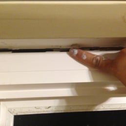 Poor window installation.