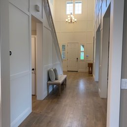 Board & Batten Install in Entry Way w/24' ceilings