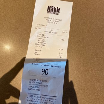 Habit Burger & Grill - Second time waiting because they never rung me up for this the first time - Burgers Near Me - Pinole, California