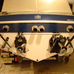 88' Scarab Panther in process of Full Restoration by Marine Performance Specialties. Cape Coral Fl
