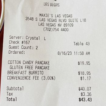 Maxie's - Tab - Breakfast & Brunch Near Me - Las Vegas, Nevada