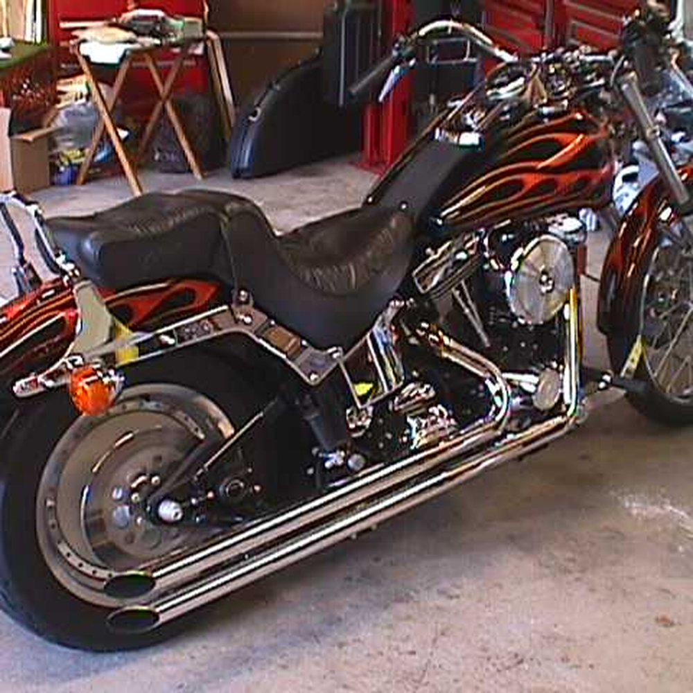 My 97 Softail Custom with my Airbrushes Flames My 97 Softail Custom with my Airbrushes Flames