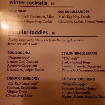 Mar's - Drinks menu Winter 2024 - New American Near Me - Astoria, New York