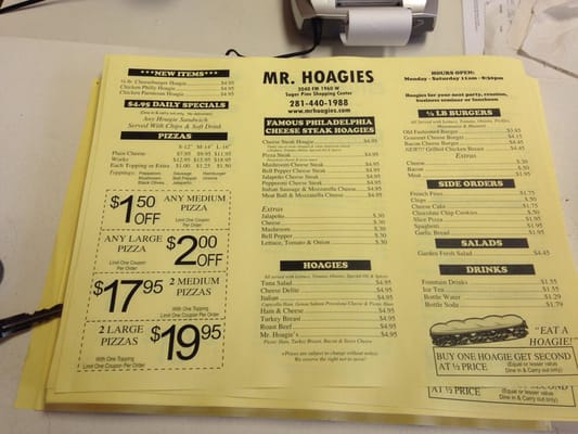 Menu photo 6 Mr Hoagie's Houston, TX Menu photo 6 Mr Hoagie's Houston, TX