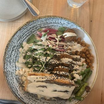 Terrain Cafe - Harvest Bowl with salmon - Breakfast & Brunch Near Me - Doylestown, Pennsylvania Terrain Cafe - Harvest Bowl with salmon - Breakfast & Brunch Near Me - Doylestown, Pennsylvania