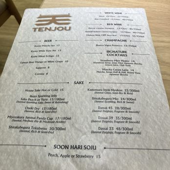 Tenjou - Menu - Ramen Near Me - New York, New York