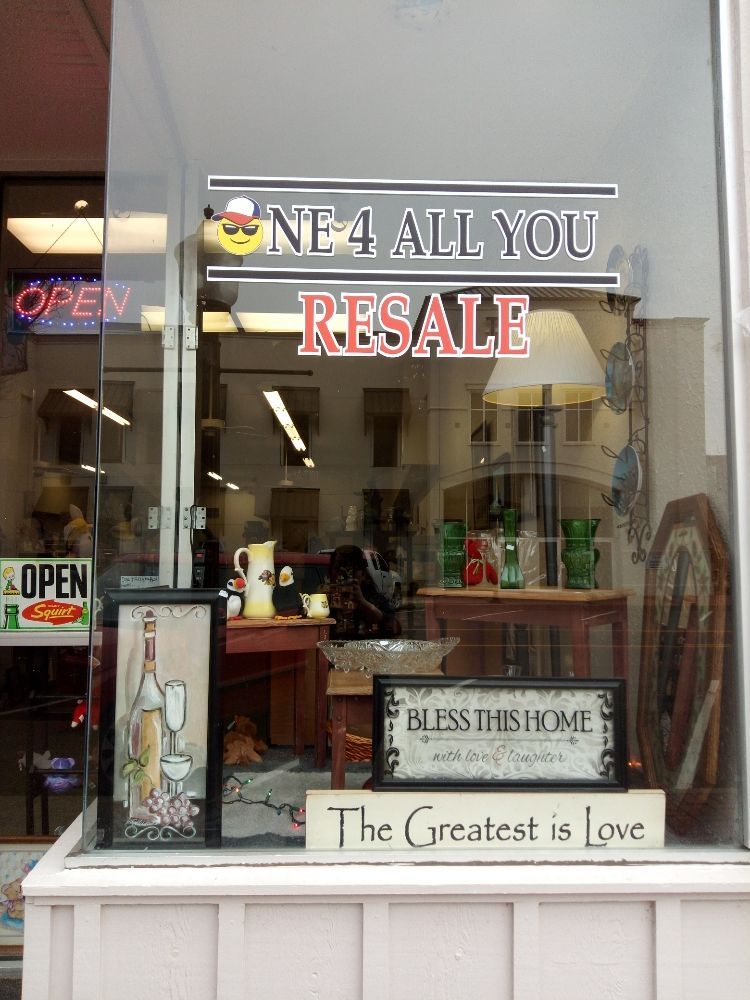 ONE 4 ALL YOU RESALE 229 W Broadway, Summit, Oklahoma Used, Vintage & Consignment Phone