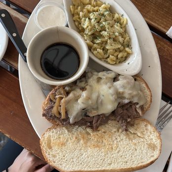 Hofbrauhaus Pittsburgh - Buttered Spätzle French onion dip sandwich - German Near Me - Pittsburgh, Pennsylvania