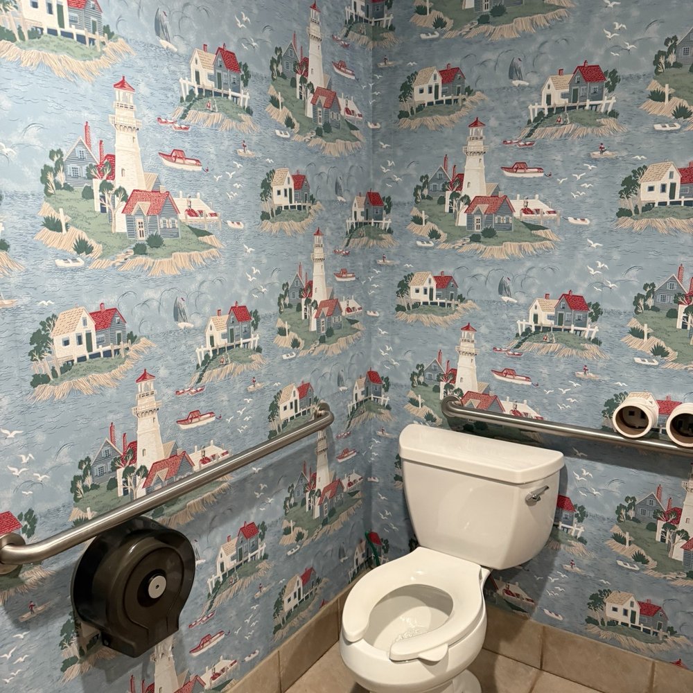 Old Post Office Restaurant - Woman's bathroom - Seafood Near Me - Ephraim, Wisconsin Old Post Office Restaurant - Woman's bathroom - Seafood Near Me - Ephraim, Wisconsin