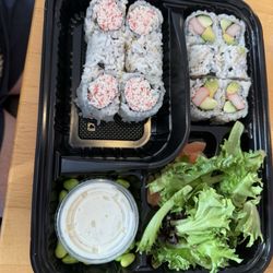 Red Bowl Poké & Hibachi - Bento box California Rolland crab roll