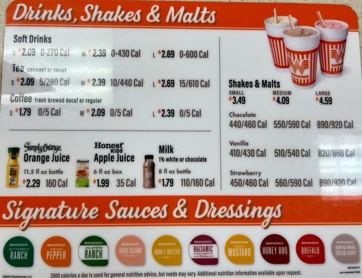 Menu photo 2 Whataburger San Antonio, TX