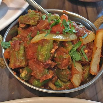 Bindia Indian Bistro - Bhindi Masala - Okra with Tomatoes, Onions, and Roasted Ground Spices - Indian Near Me - Toronto, Ontario Bindia Indian Bistro - Bhindi Masala - Okra with Tomatoes, Onions, and Roasted Ground Spices - Indian Near Me - Toronto, Ontario