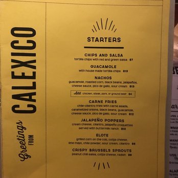 Calexico - Upper East Side - menu - Salad Near Me - New York, New York Calexico - Upper East Side - menu - Salad Near Me - New York, New York