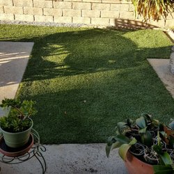 The Gardens Landscaping - Artficial grass back yard install Low maintaince, no watering, no mowing save time and money