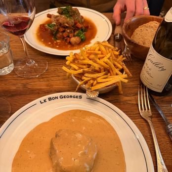 Le Bon Georges - Roast lamb, frites, steak au poivre - Bistros Near Me - Paris, 75