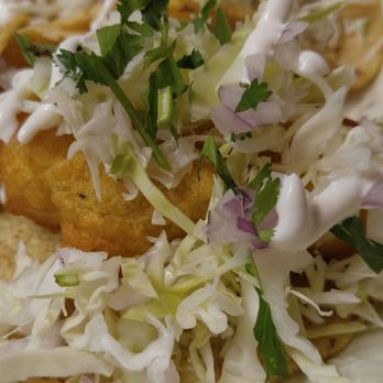 Bajas Catch Fresh Grill - This is supposed to be a fish taco. Yes, I am zooming in so you can see the fish. - Mexican Near Me - Temecula, California Bajas Catch Fresh Grill - This is supposed to be a fish taco. Yes, I am zooming in so you can see the fish. - Mexican Near Me - Temecula, California