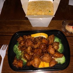 Village Wok - 2. Orange Chicken 2. Fried Rice