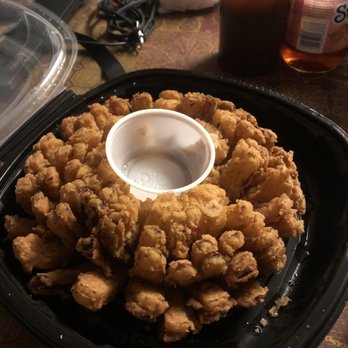 Texas Roadhouse - Cactus Blossom. The dipping sauce was packaged separately to keep it fresh. - Steakhouses Near Me - Tonawanda, New York Texas Roadhouse - Cactus Blossom. The dipping sauce was packaged separately to keep it fresh. - Steakhouses Near Me - Tonawanda, New York