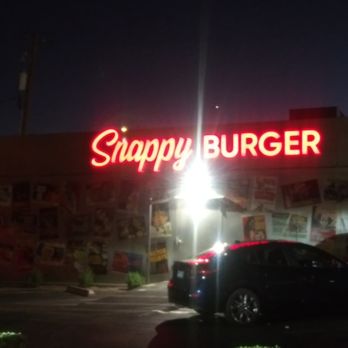Snappy's - Trailor filled with old movie posters.  This is the drive through where you pick up your order - Burgers Near Me - Las Vegas, Nevada